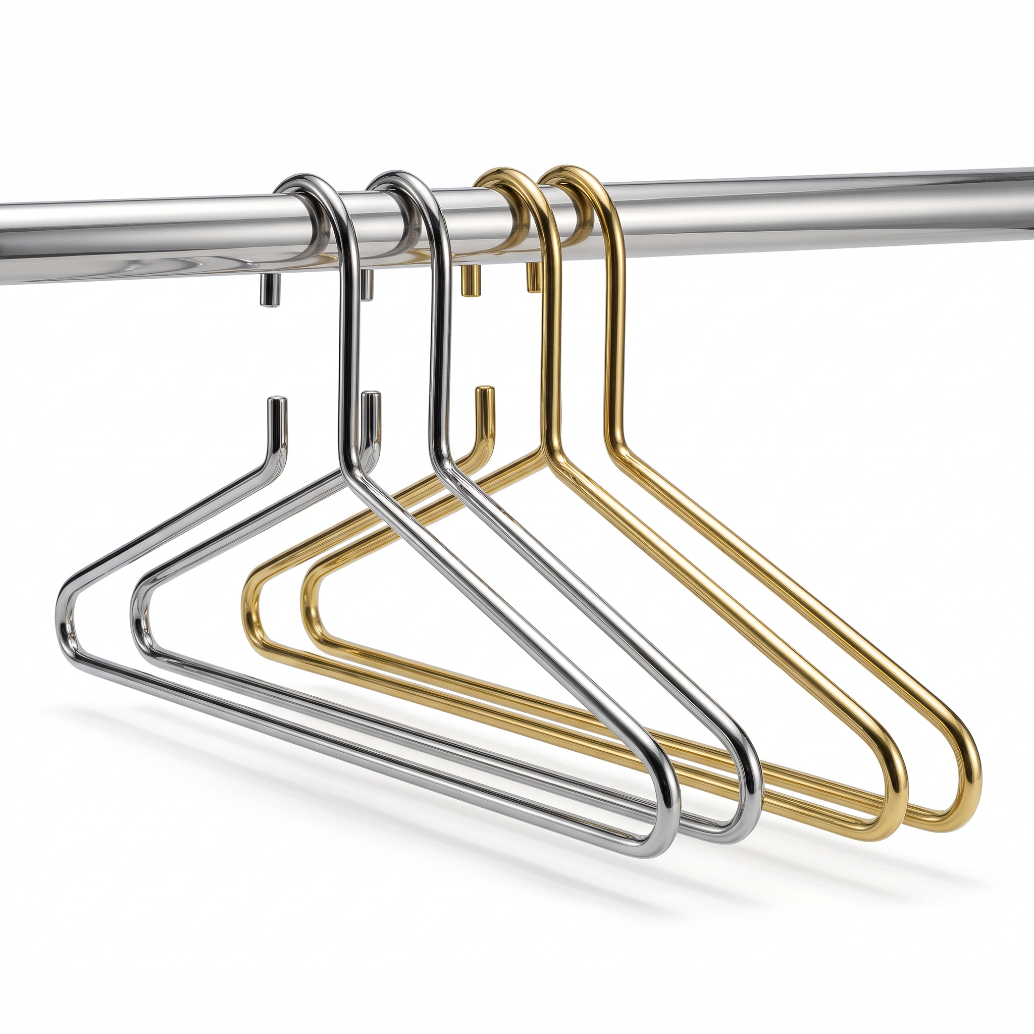 Premium Silver Metal Hangers – 6 Pack