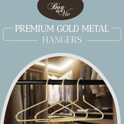 Premium Gold Metal Hangers – 6 Pack