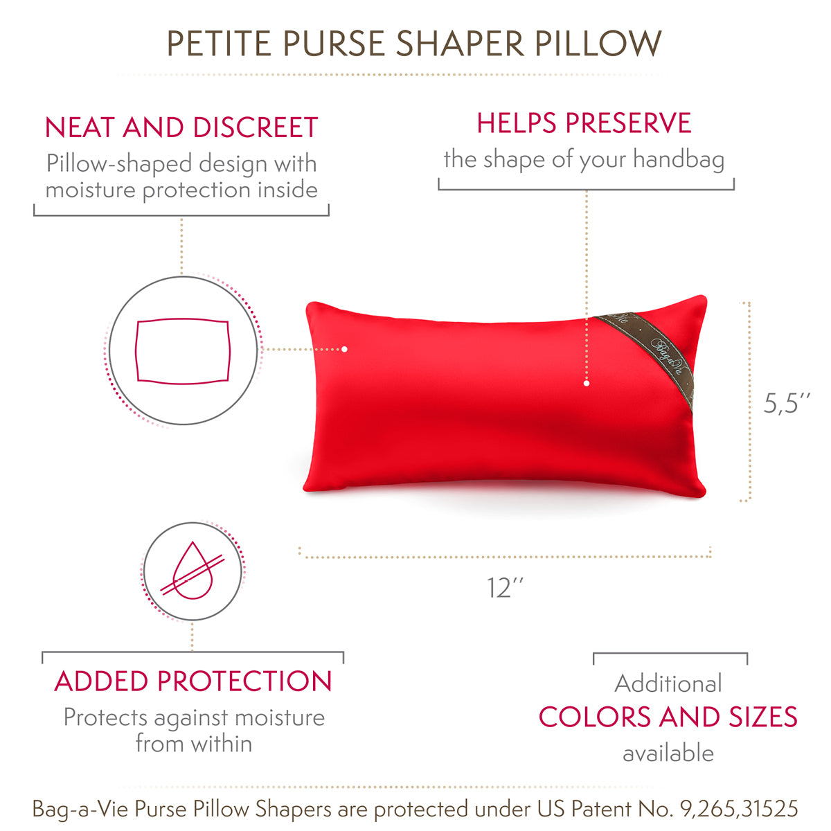“Less Than Perfect” Classic Handbag Storage Pillow Shapers – Various Sizes and Colors