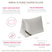 Custom Birkin 35 Handbag Storage Pillow Shaper - HERRINGBONE