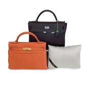 Custom Kelly 32 Handbag Storage Pillow Shaper - HERRINGBONE