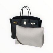 Bag-a-Vie herringbone purse shaper pillow for Hermes Birkin 30 handbag storage and shape preservation