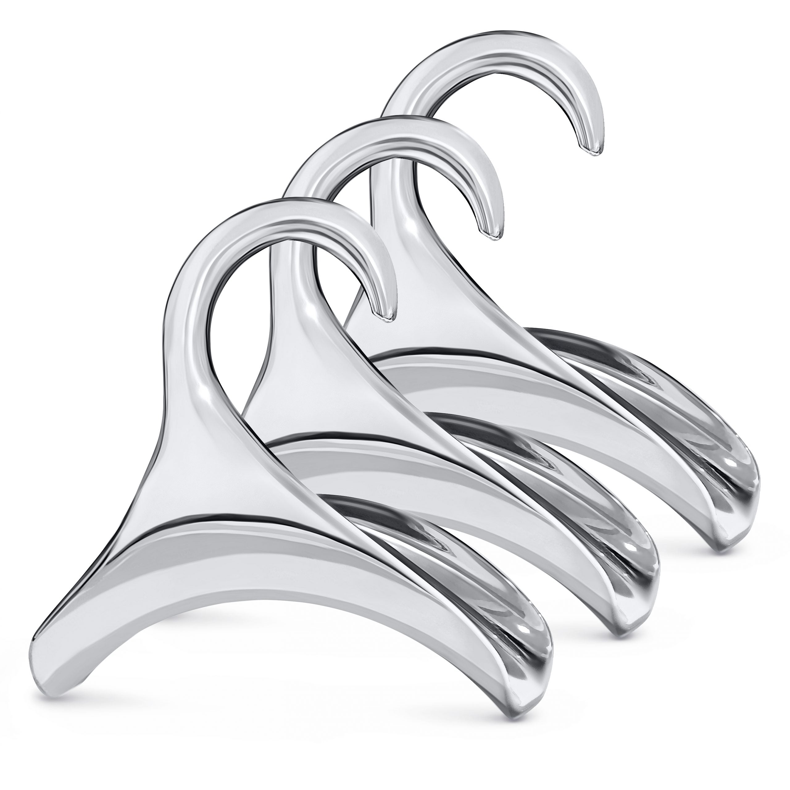 Deluxe Handbag Hangers 3 Pack -Silver Metal