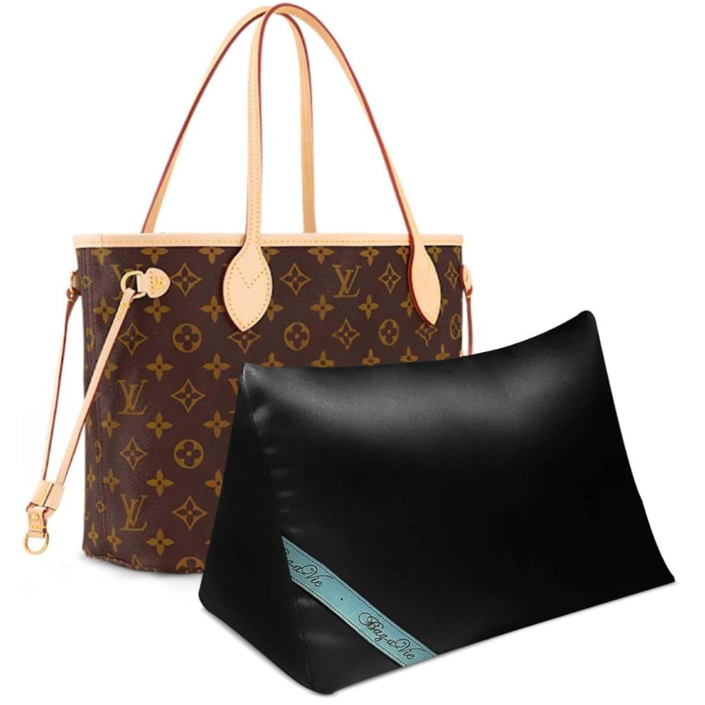 Bag-a-Vie black purse shaper pillow insert for a luxury tote bag to maintain shape and prevent creasing