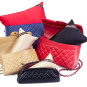 Bag-a-Vie classic 4-pack handbag storage pillow shapers in various sizes inside quilted designer purses