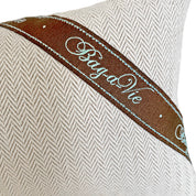Bag-a-Vie classic petite herringbone handbag storage pillow shaper with brown branded ribbon trim
