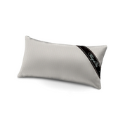Bag-a-Vie classic mini handbag storage pillow shaper in a grey herringbone fabric with a black branded ribbon.
