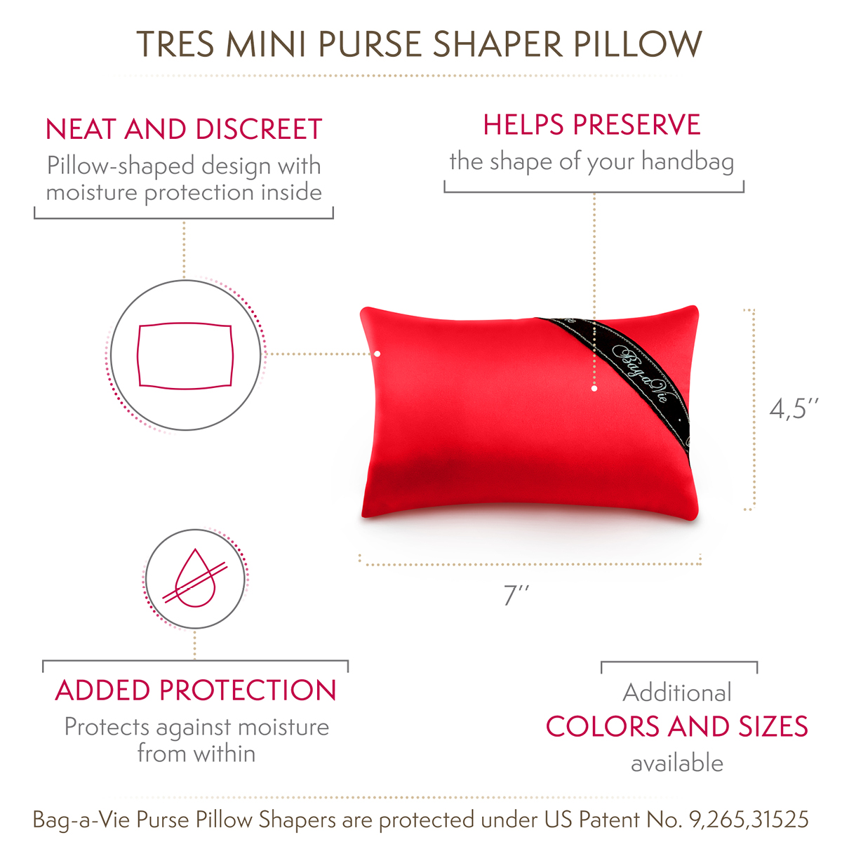  Bag-a-Vie Purse Shaper Pillow Insert - Champagne - Luxury  Handbag Shaper Insert for Women's Purses - Handbag Custom Pillow Purse  Accessories for Kelly 32 : Clothing, Shoes & Jewelry