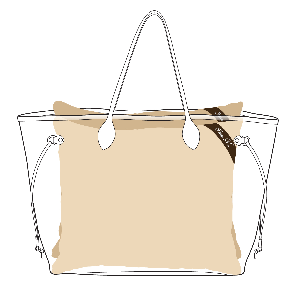 Bag-a-Vie Purse Shaper Pillow Insert - Herringbone - Luxury Handbag Shaper Insert for Women's Purses - Handbag Custom Pillow Purse Accessories for