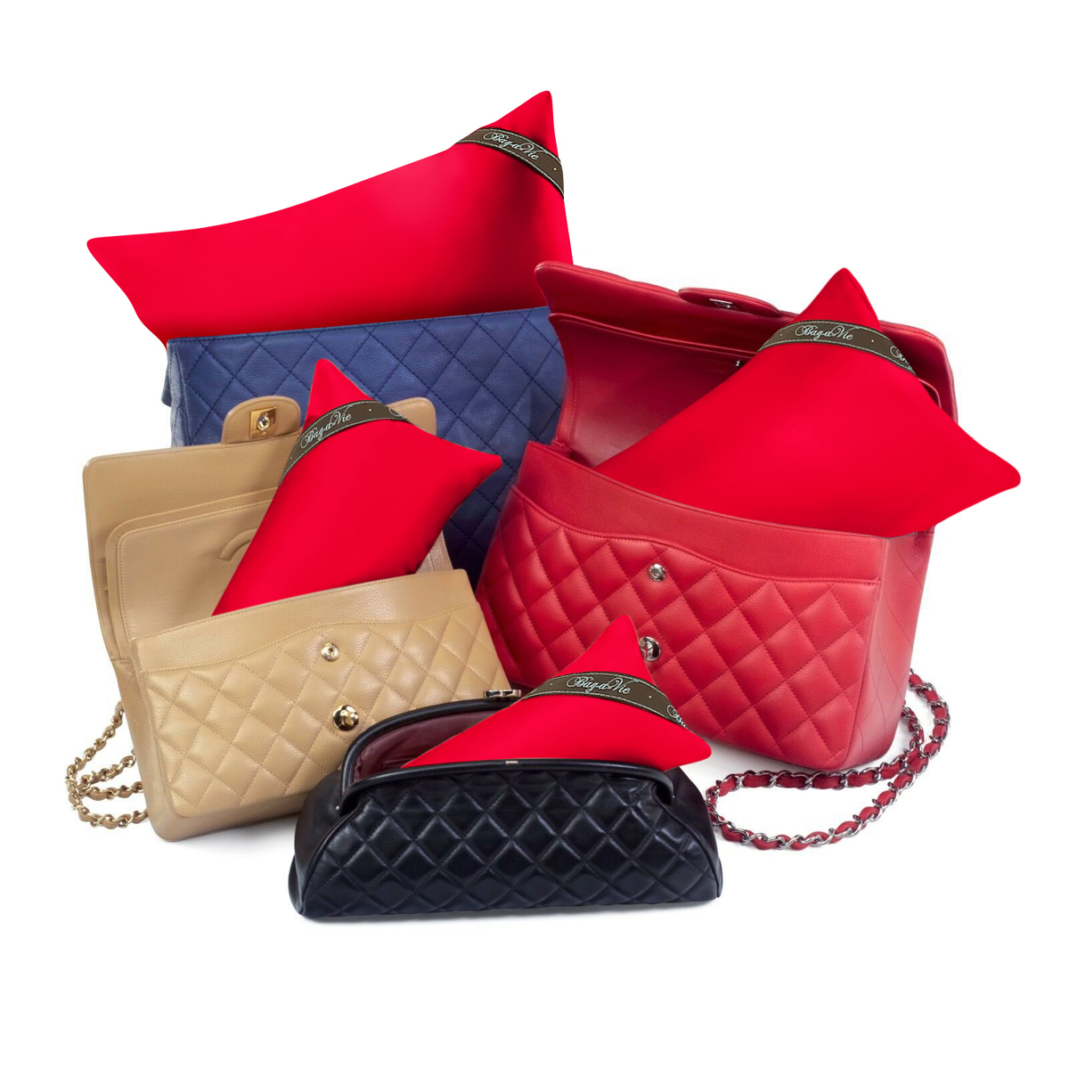 Keepall 45 Leather Bag Base Shaper in Cherry Red, Luggage Bag Bottom Shaper
