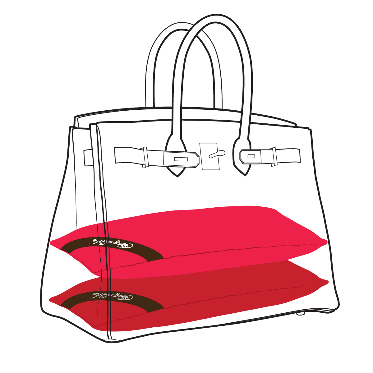  Bag-a-Vie Purse Shaper Pillow Insert - Black - Luxury Handbag  Shaper Insert for Women's Purses - Handbag Custom Pillow Purse Accessories  for Birkin 25 : Clothing, Shoes & Jewelry