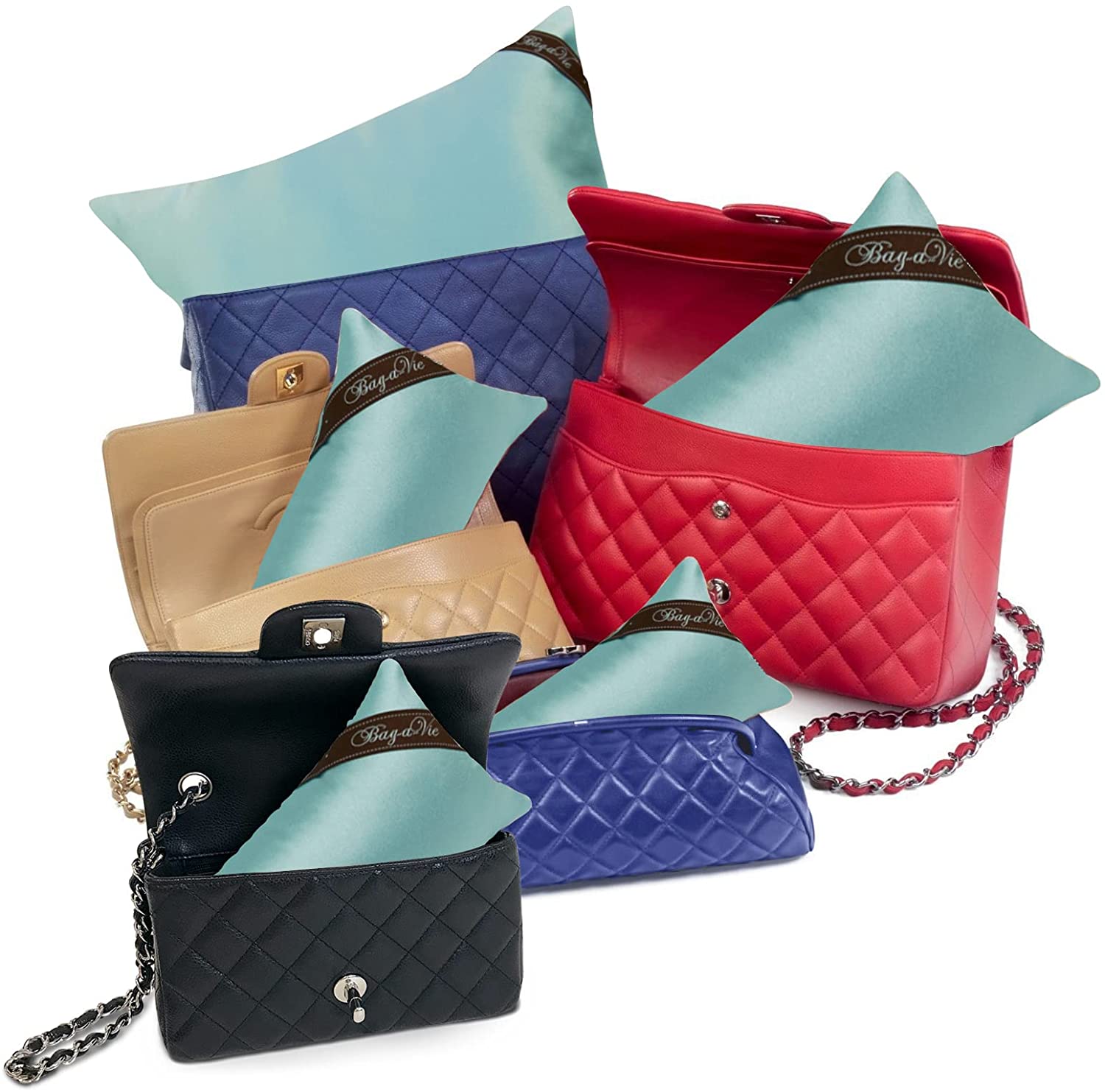 Classic 5 Pack Handbag Storage Pillow Shapers – Riviera Blue